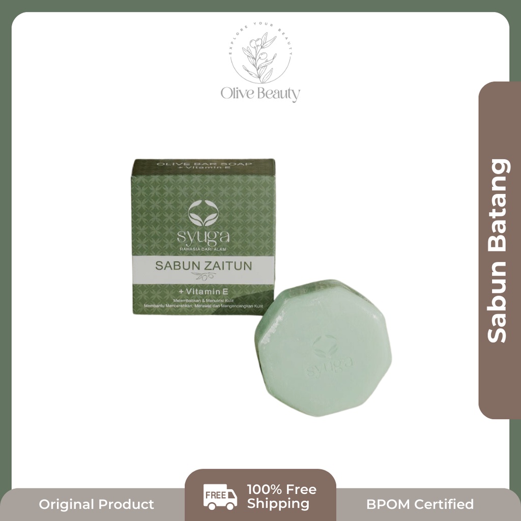 Syuga Sabun Zaitun with Vitamin E 100gr Olive Bar Soap