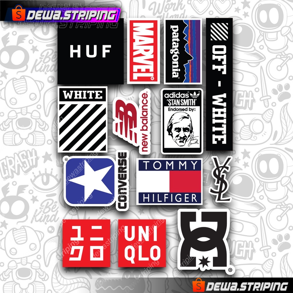 

Stiker Spesial Stiker Case HP series brand hype untuk hp laptop helm tumbler motor brand band hype