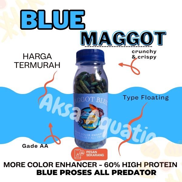 Blue Maggot magot kering Kemasan Botol 100ml
