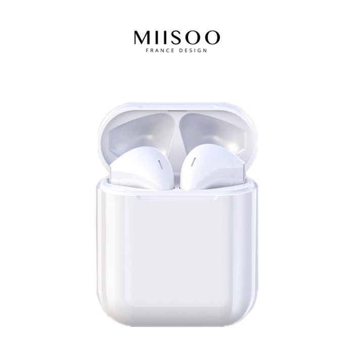 MIISOO i12 PRO Macaron TWS Earphone TRUE Wireless STEREO BLUETOOTH - Macaron WHITE