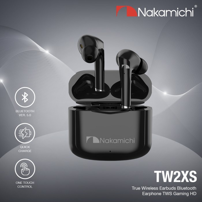 Nakamichi TW2XS True Wireless Earbuds Bluetooth Earphone TWS Gaming HD
