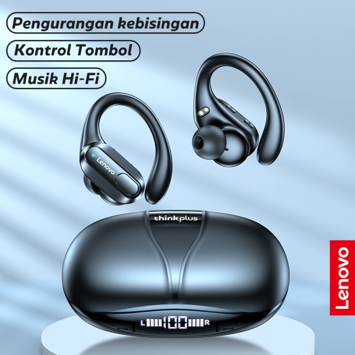 Lenovo XT80 True Wireless Bluetooth Earphones Sport Waterproof TWS - XT80-Hitam