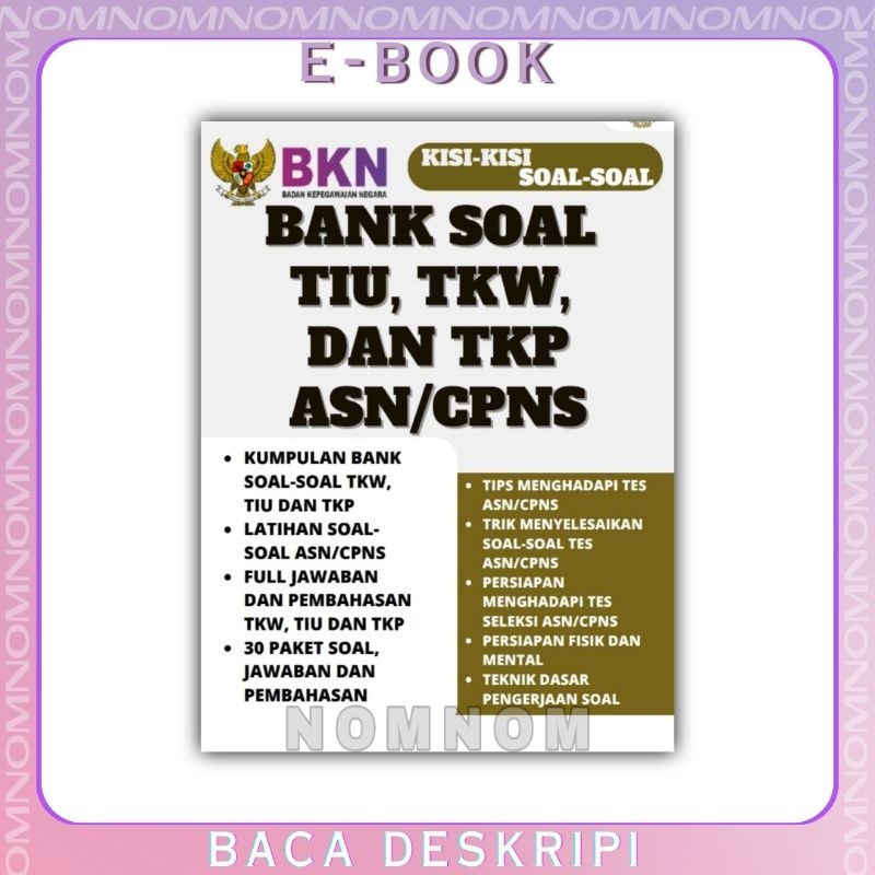 

KISI-KISI SOAL: Bank Soal TOU, TKW, DAN TKP, ASN/CPNS