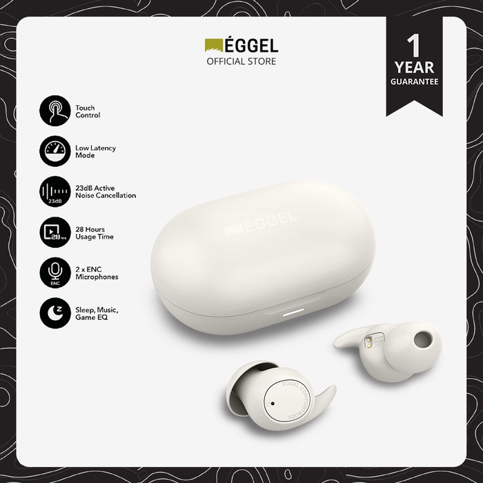 Eggel ComfortBuds Sleep + TWS Bluetooth Earphone with ANC, ENC, Gaming