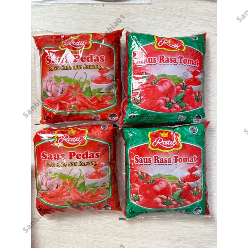 

Saos Pedas Sambal Saos Tomat Cap Ratu Kemasan