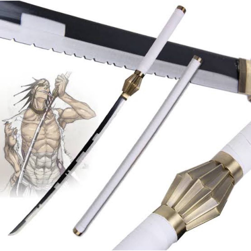 katana kayu kenpachi zaraki bleach untuk cosplay