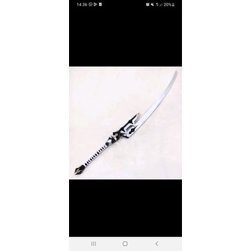 Katana kayu Nier Aoutomata virtuous treaty cosplay mainan kayu