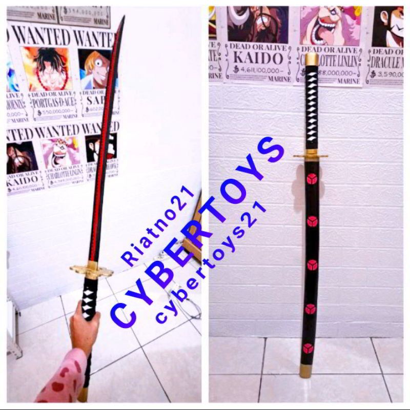 ( READY ) TERBAIK Katana Kayu shusui Zoro anime one piece Cosplay Roronoa