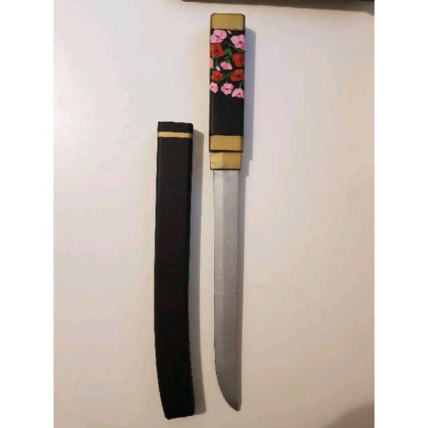katana dagger kayu cosplay 40cm mainan
