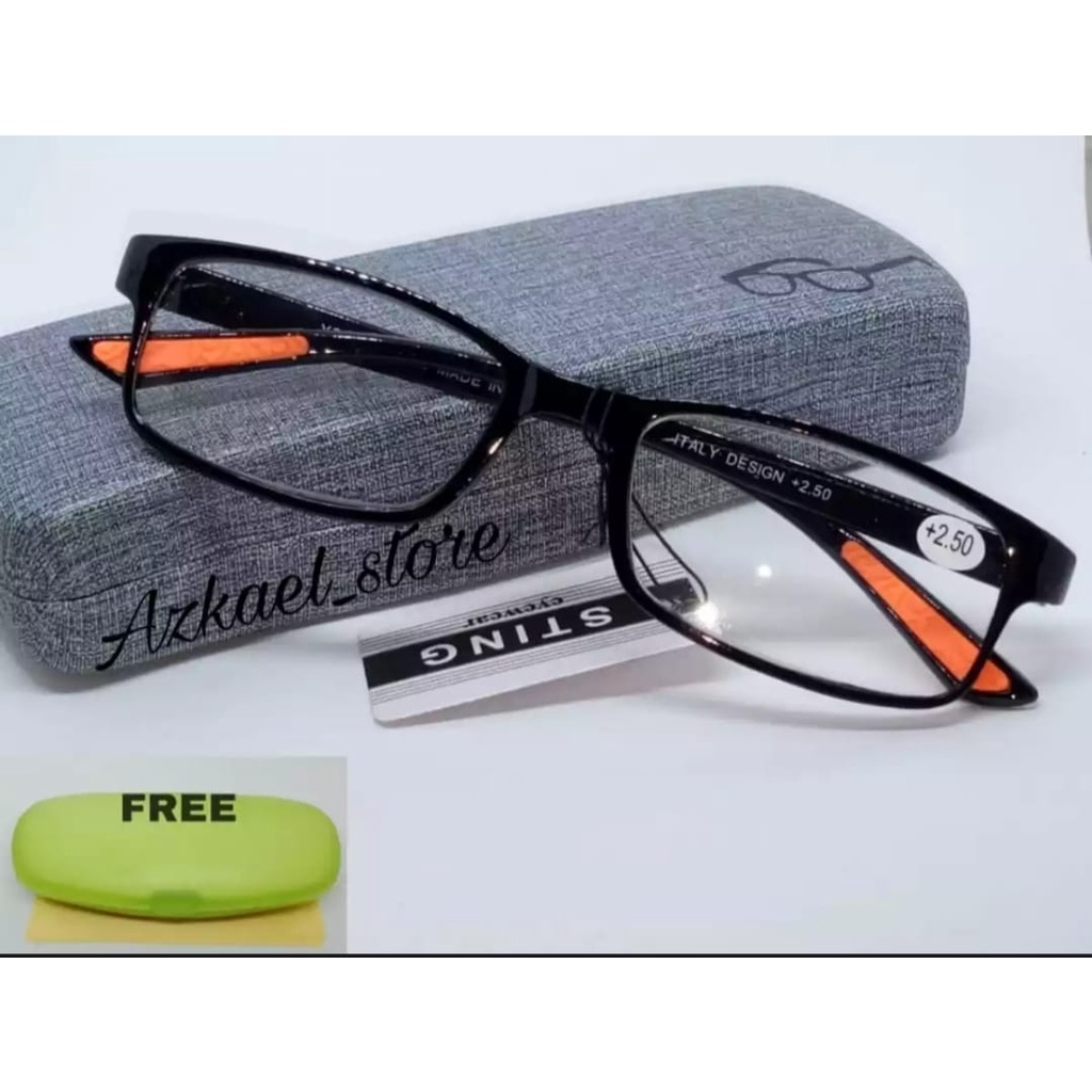 Kacamata Baca Kacamata plus +1.00 sampai + 4.00 lentur Anti Patah Kacamata Elastis free box dan lap