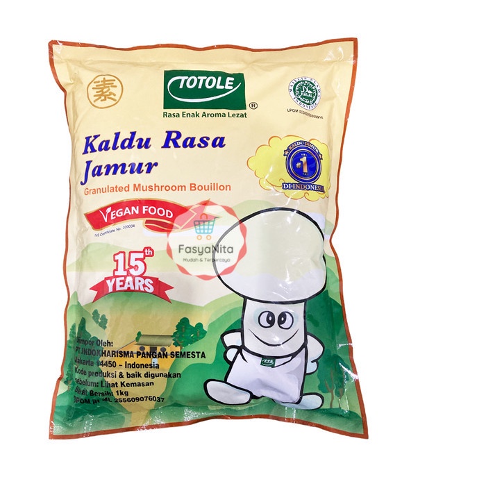 

Totole Kaldu Jamur 1 kg / Totole Jamur 1000 gr