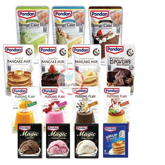 

PONDAN Sponge Cake Pancake Brownies Whip cream Pudding Ice Cream - PuddingVanila