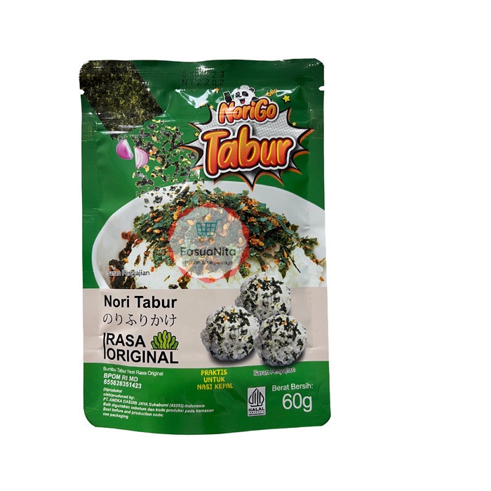 

Nori Tabur Rumput Laut Panggang 60gr Sapi Seafood Bbq Pedas HALAL - Original