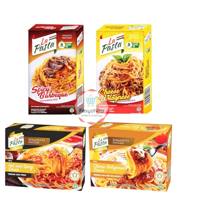 

La Pasta spaghetti instan Cheese Bolognese Spicy Barbeque - FasyAnita Mart Denpasar