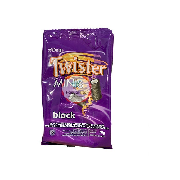 

Twister Minis Wafer Roll Mini Choco Black Vanilla 70gr - Black Vanilla