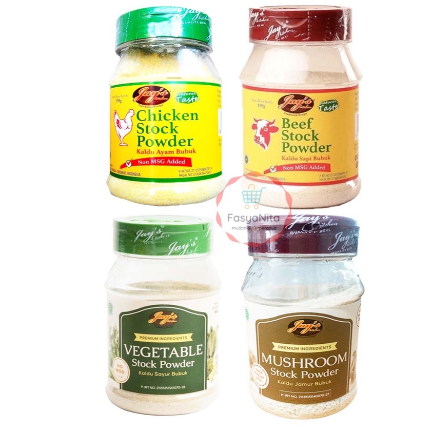 

Jay's Stock Powder Kaldu bubuk Jays Ayam Sapi Jamur Sayur HALAL