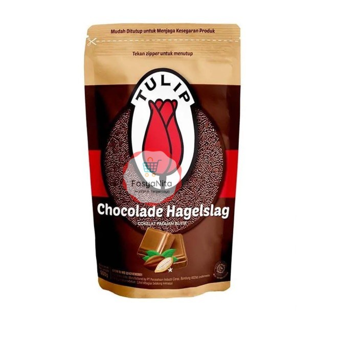 

TULIP Chocolade HAGELSLAG 500 Gram Ziplock Meises Meses Coklat Cokelat - FasyAnita Mart Denpasar