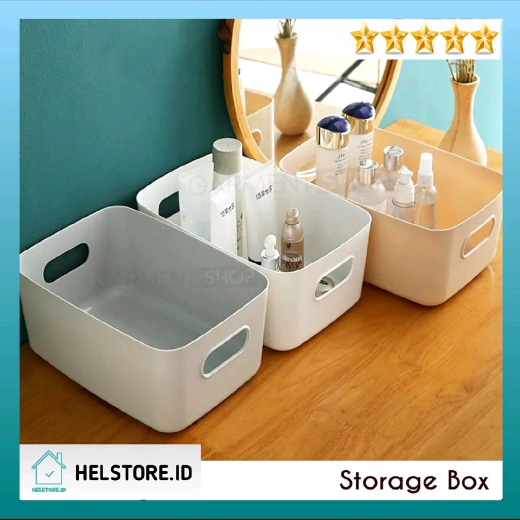 STORAGE BOX TEMPAT PENYIMPANAN BARANG / Keranjang Penyimpanan Make Up Skincare Makanan Mainan Serbag