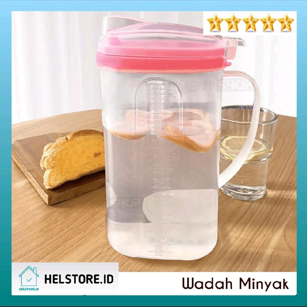WADAH MINYAK GORENG 2 LITER / Tempat Penyimpanan Minyak Goreng Teko Plastik Wadah Air 2 Liter Serbag
