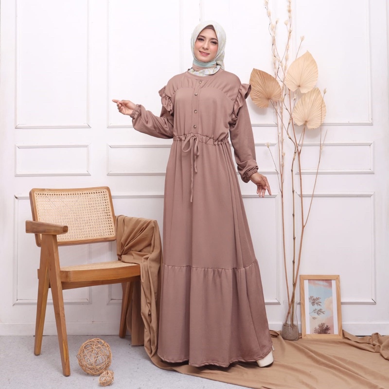BAJU KAOS ATASAN WANITA KEKINIAN GAMIS CHIKITA  BORTEGA JUMBO MELAR SERUT POLOS BIGSIZE XXL  RAJUT K