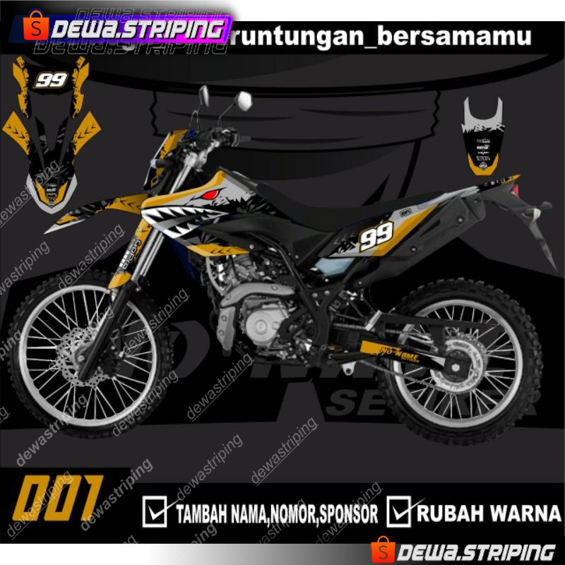 stiker setiker Decal Sticker Motor Cross WR155 Fullbody HIU   Dekal Stiker WR 155 Desain Trail