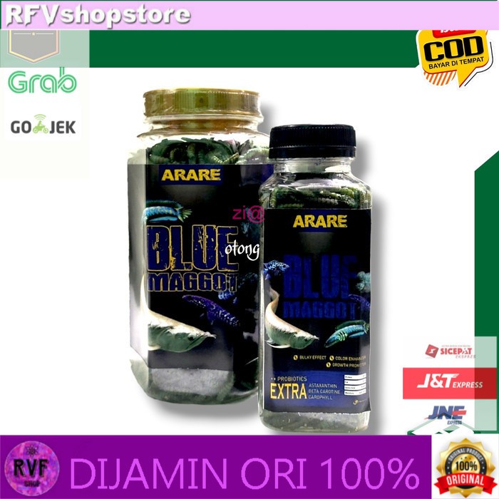 ARARE super maggot series BSF larva kering pakan makanan ikan koi dll - BLUE MAGGOT, BESAR
