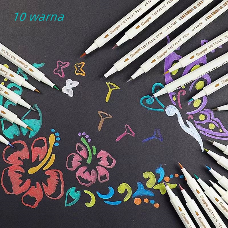 

Metalik Spidol/10 Warna Spidol Cat Pulpen/DIY Cat Metalik Pulpen