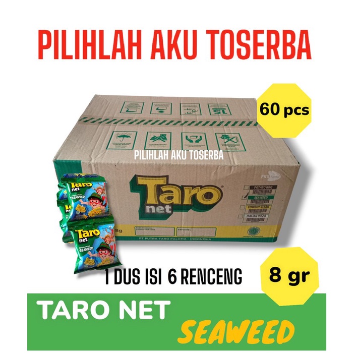 Taro NET Snack SEAWEED RUMPUT LAUT 8 gr RENCENG - ( HARGA 1 DUS )