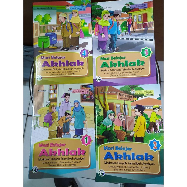 Buku MDTA Mari Belajar Akhlak Kelas 1,2,3,4 Kurikulum MDTA 2020