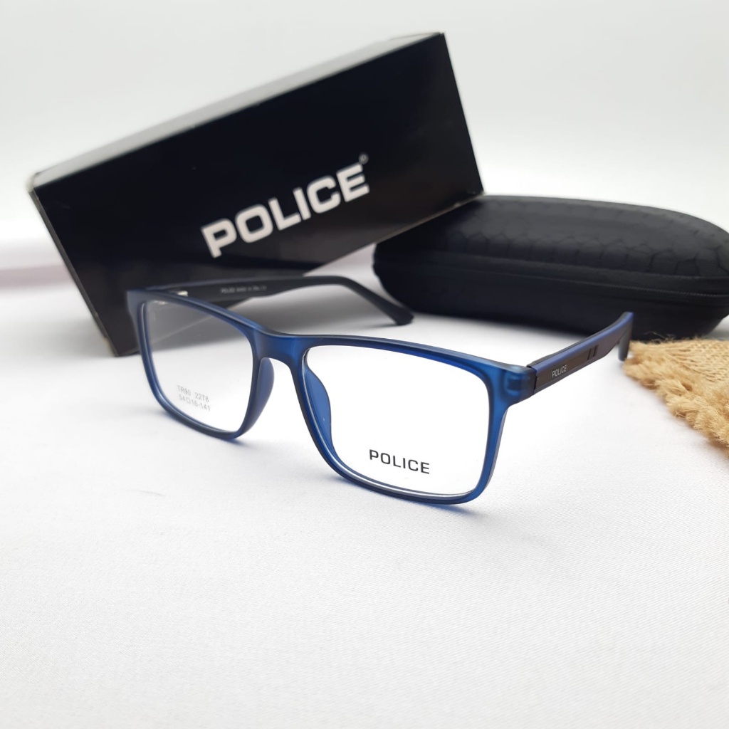 KACAMATA FRAME POLICE 2278 FULLSET ORIGINAL MATERIAL FRAME POLYCARBONATE LENSA PLUS/MINUS BLURAY PHO