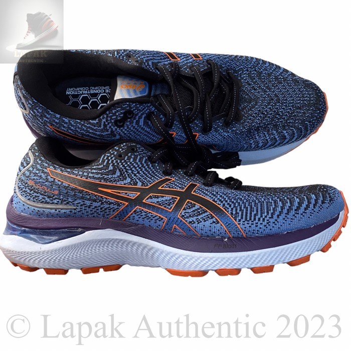 SEPATU RUNNING ASICS GEL CUMULUS 24 Blue / Orange Size 39 24.5 cm ORI