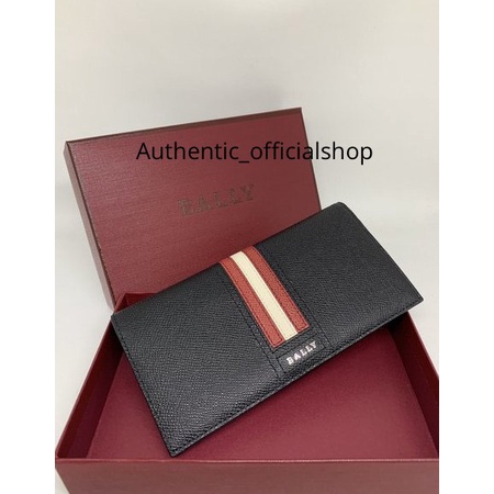 [BEST SELLER] Dompet Pria Long Wallet Bally Continental Original - Hitam