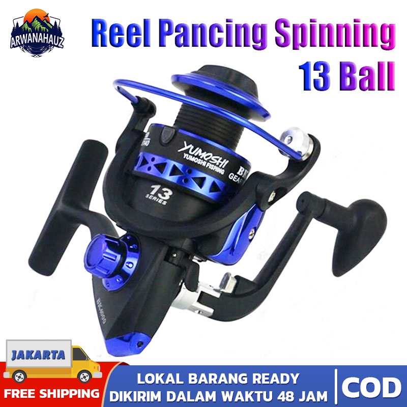 [Dikirim Dari Jakarta] Reel Yumoshi 13BB Spool Besi Metal BK1000-5000 / YUMOSHI Reel sking BK3000 BK