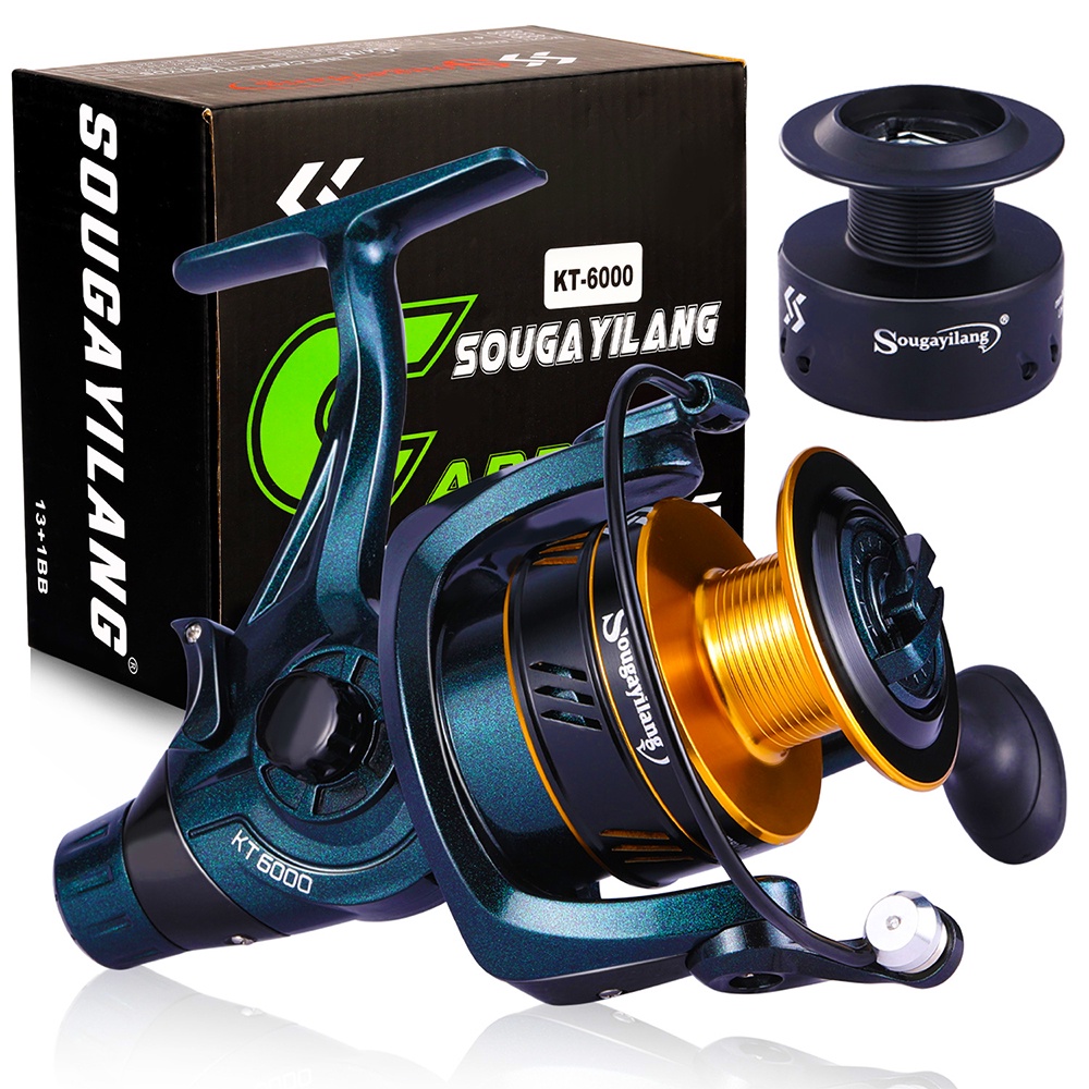 Sougayilang joran pancing reel Penggulung Senar Pancing 13 + 1BB, Pemutar Senar Pancing Putar Kiri/K