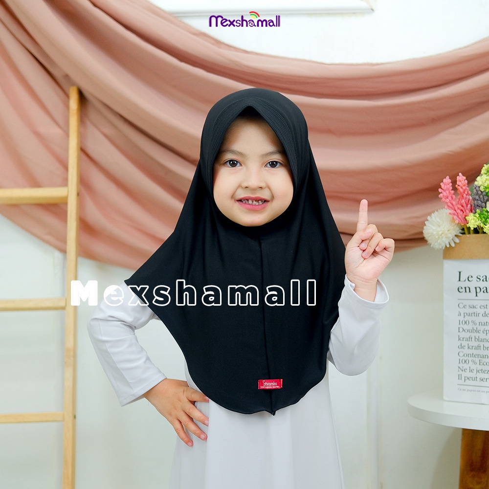 Kalisha X Shamira Kerudung anak Bergo Instan Jersey Sakinah I Hijab Anak Pinguin