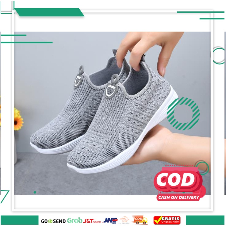 PROMO ORI MURAH / GROSIRTAS LV0342 Sepatu Sneakers Slip On Wanita Import Sepatu Sport Wanita Tanpa T