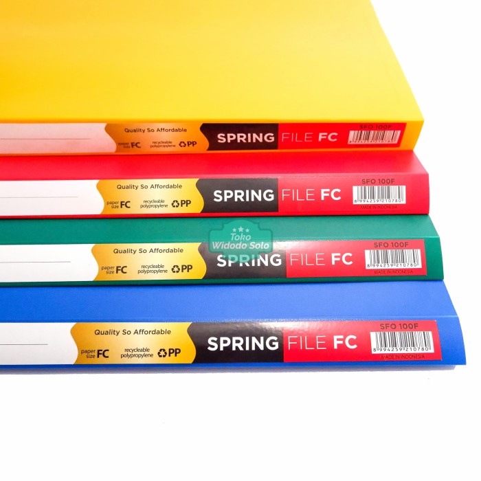 

Map Spring File Snail Hecter Folder One Folio Biru Merah Hijau Kuning - Merah
