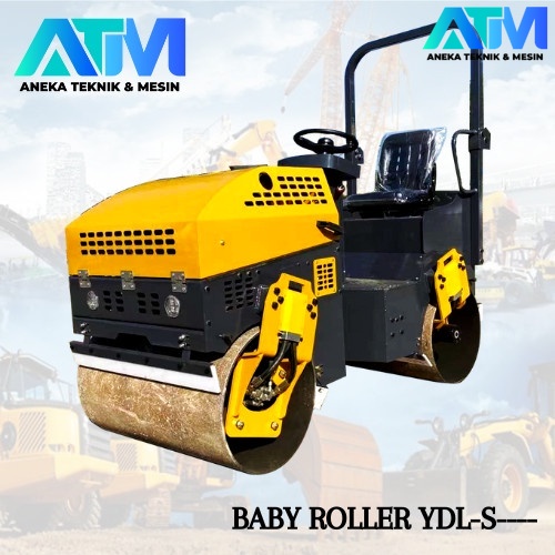 ATM Mesin Baby Roller Double Drum 2 Ton Pemadat Aspal/Tandem Roller