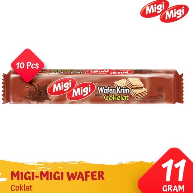 

Migi Migi Wafer Krim Cokelat 1 Pack @ 10 Pcs ORIGINAL