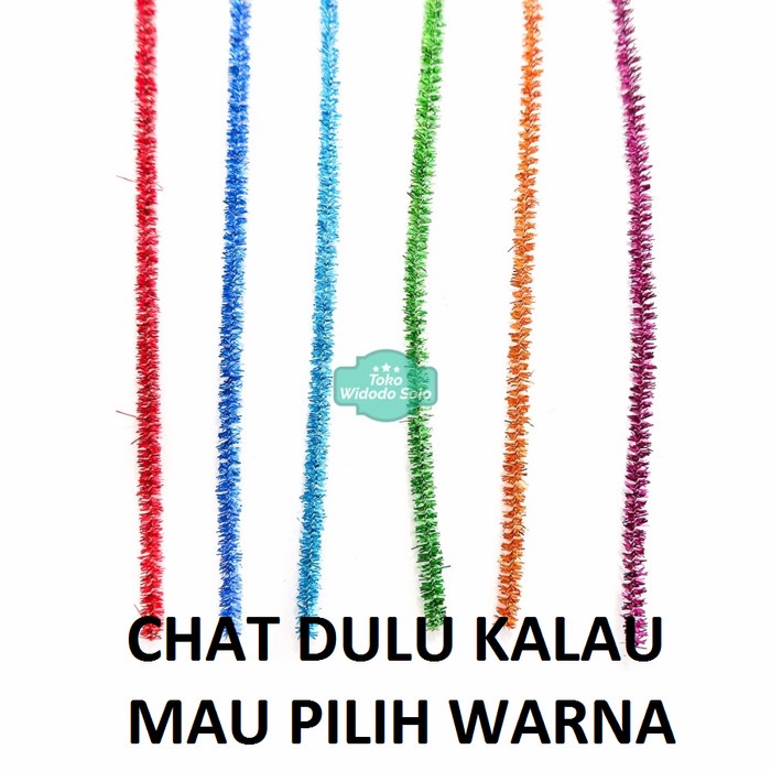 

Kawat Hias Bulu Twist Tie Pita Kawat Kado Metalik Warna Warni