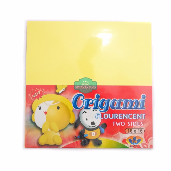 

Kertas Lipat TR 16 2 Sisi 16x16cm Origami Fluorencent 1 Pack - Merk Random