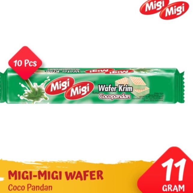 

Migi Migi Wafer Krim Coco Pandan 1 Pack @ 10 Pcs ORIGINAL