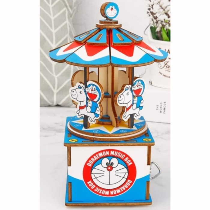 DIY Music Box Doraemon Carousel Kotak Musik Karosel Doraemon