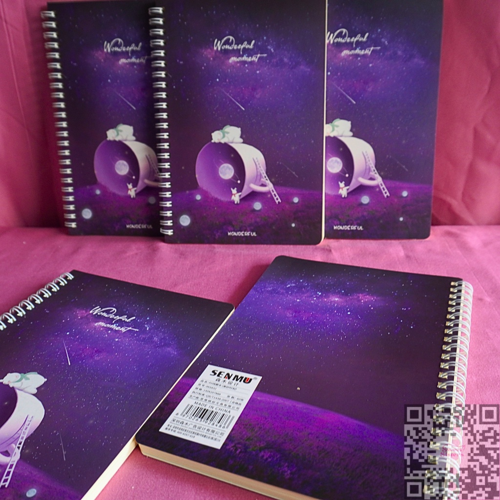 

[RANDOM Cover] Buku Catatan Harian Tulis 60 Lembar Notebook Galaxy Cup Spiral A5 Hard Cover Aesthetic Diary Journal