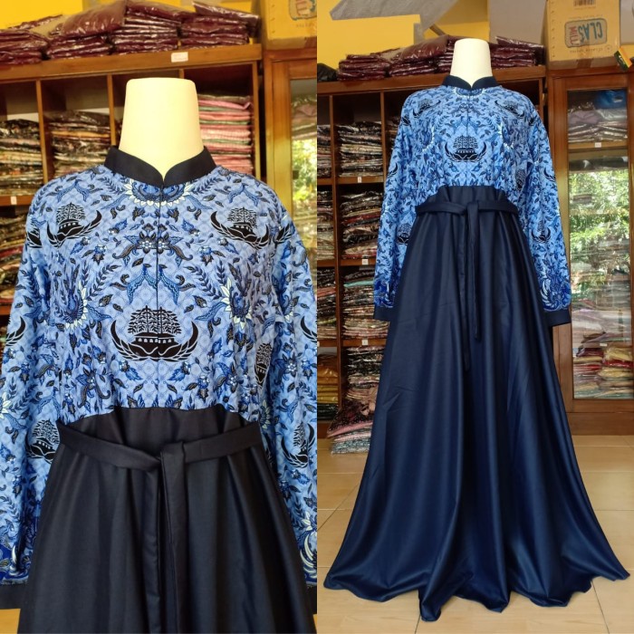 [[ PROMO MURAH ]] GAMIS BATIK KOPRI. SERAGAM PNS . BATIK GURU SEKOLAH. - gamis kopri, S