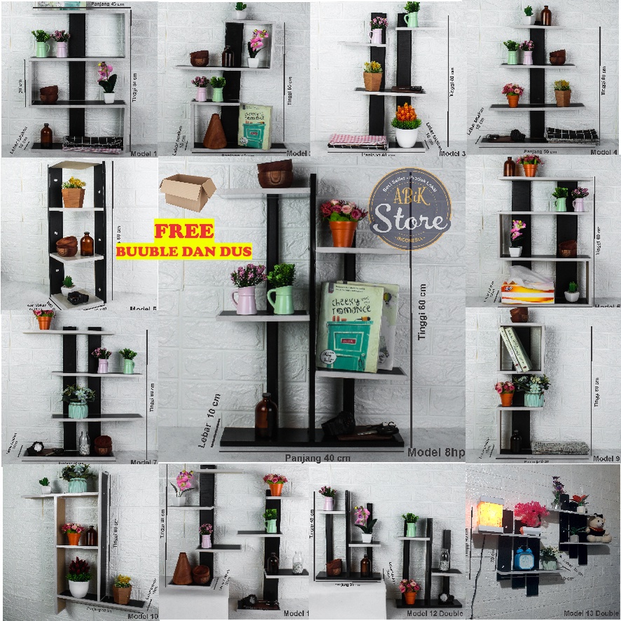 RAK Dinding Tempel | Rak Dinding Minimalis | Rak Gantung | Rak Bunga Susun | Rak Dinding serbaguna |