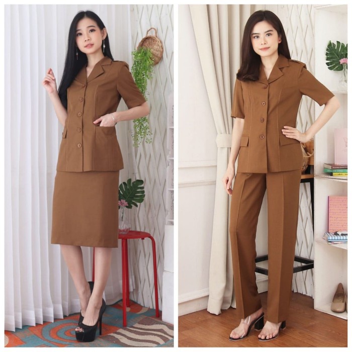 [[ PROMO MURAH ]] blazer baju Pemda seragam dinas Pemda ASN seragam khaki baju khaki asn