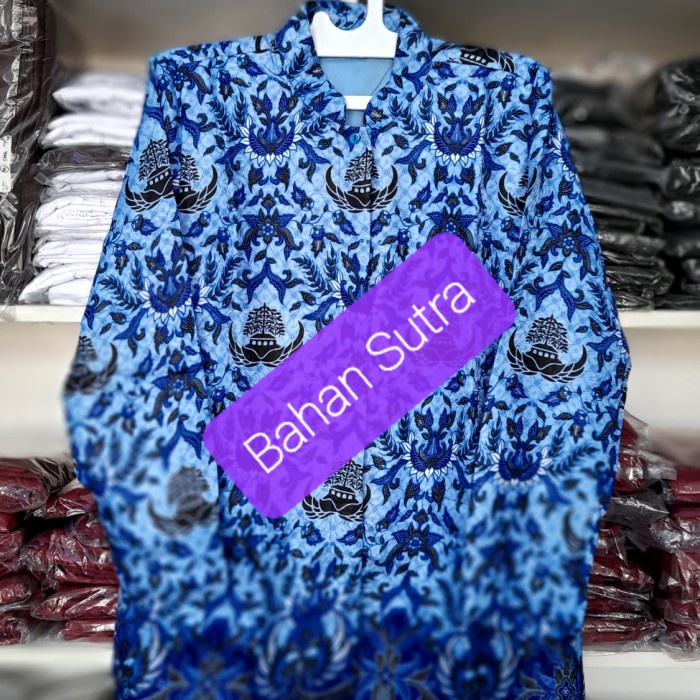 [[ PROMO MURAH ]] SERAGAM KORPRI WANITA TANGAN PANJANG BAHAN SUTRA. - L