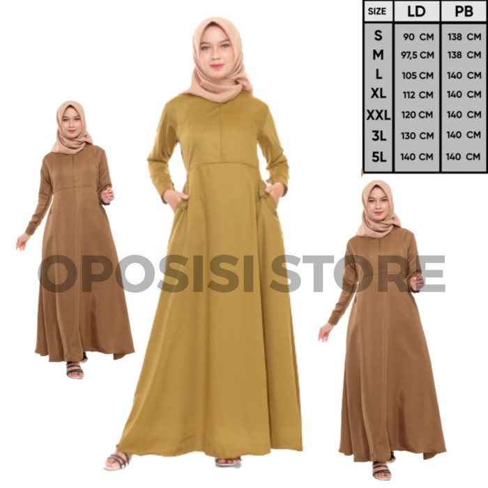[[ PROMO MURAH ]] gamis pns khaki tua khaki muda gamis pemda gamis asn gamis standar - STANDAR MUDA,