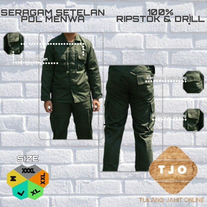 [[ PROMO MURAH ]] seragam stelan pdl menwa - army, M